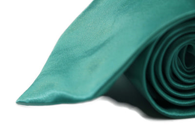 Mens Mint Green 8cm Plain Neck Tie