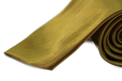Mens Mustard Yellow 8cm Plain Neck Tie