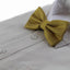 Mens Mustard Yellow Plain Coloured Bow Tie With White Polka Dots