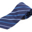 Mens Navy And Blue Striped 8cm Patterned Neck Tie