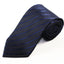 Mens Navy & Black Elegant Striped Patterned 8cm Neck Tie