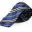 Mens Navy, Black & White Plaid Striped Patterned 8cm Neck Tie