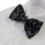 Mens Navy, Blue, Cream & Green Paisley Cotton Bow Tie & Pocket Square Set