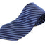 Mens Navy Blue Striped 8cm Patterned Neck Tie