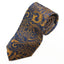 Mens Navy & Burnt Orange Boho Paisley Patterned 8cm Neck Tie