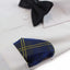 Mens Navy, Charcoal & Yellow Silk Pocket Square
