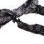 Mens Navy, Cream, Green Paisley Cotton Bow Tie & Pocket Square Set