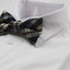 Mens Navy, Cream & Red Plaid Patterned Cotton Bow Tie