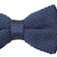 Mens Navy Cross-Hatched Knitted Bow Tie