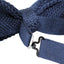 Mens Navy Cross-Hatched Knitted Bow Tie