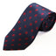 Mens Navy & Dark Red Polka Dot Patterned 8cm Neck Tie