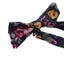 Mens Navy Floral Patterned Bow Tie
