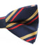 Mens Navy, Gold & Red Striped Bow Tie