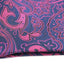 Mens Navy & Magenta Boho Paisley Silk Pocket Square