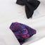 Mens Navy & Magenta Boho Paisley Silk Pocket Square