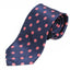Mens Navy & Peach Polka Dot Patterned 8cm Neck Tie