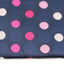 Mens Navy & Pink Polka Dot Silk Pocket Square
