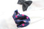 Mens Navy & Pink Polka Dot Silk Pocket Square