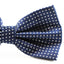 Mens Navy Plain Coloured Bow Tie With White Polka Dots