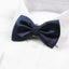 Mens Navy Plain Coloured Checkered Bow Tie