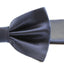Mens Navy Plain Coloured Checkered Bow Tie & Matching Pocket Square Set
