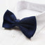 Mens Navy Polka Dot Patterned Bow Tie
