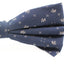 Mens Navy Preppy Leaf & Dots Patterned Cotton Bow Tie