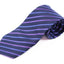 Mens Navy & Purple Striped 8cm Patterned Neck Tie