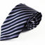 Mens Navy & Purple Striped Patterned 8cm Neck Tie