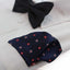Mens Navy & Red Flower Silk Pocket Square