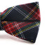 Mens Navy & Red Tarten Plaid Patterned Bow Tie