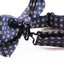 Mens Navy, Red & White Flower Pattern Bow Tie
