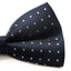 Mens Navy, Silver & Black Star Polka Dot Patterned Bow Tie