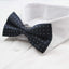 Mens Navy, Silver & Black Star Polka Dot Patterned Bow Tie