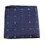 Mens Navy Snake Pattern Small Polka Dot Silk Pocket Square