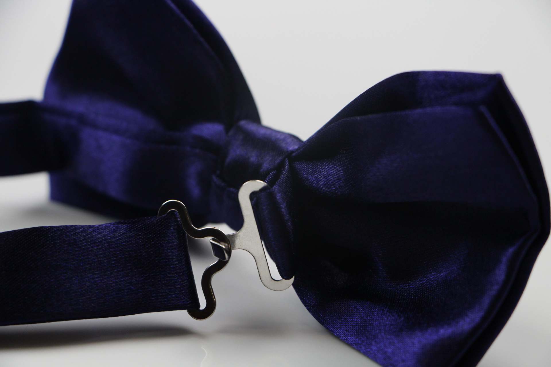 Mens Navy Solid Plain Colour Bow Tie