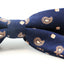 Mens Navy & Tan Scattered Paisley Cotton Bow Tie And Pocket Square Set