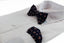 Mens Navy & Tan Scattered Paisley Cotton Bow Tie And Pocket Square Set