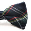Mens Navy Tarten Plaid Patterned Bow Tie