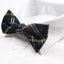 Mens Navy Tarten Plaid Patterned Bow Tie