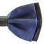 Mens Navy Two Tone Layered Bow Tie