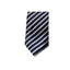 Mens Navy, White & Black Striped 5cm Skinny Neck Tie