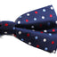 Mens Navy With Multicoloured Polka Dots Patterned Bow Tie