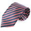 Mens Navy With White, Red & Maroon Striped 8cm Patterned Neck Tie