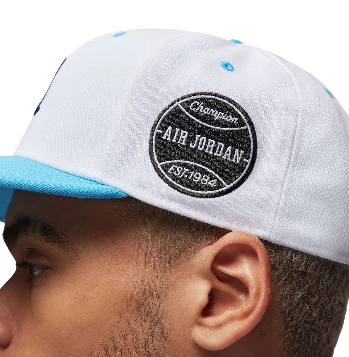 Mens Nike Jordan Flight Mvp Pro White/Blue Adjustable Cap