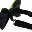 Mens Olive Green Two Tone Layered Bow Tie