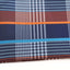 Mens Orange & Blue Checkered Silk Pocket Square