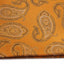 Mens Orange & Brown Paisley Silk Pocket Square