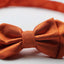 Mens Orange Diamond Shaped Checkered Bow Tie