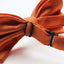 Mens Orange Plain Coloured Checkered Bow Tie